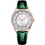 Christian Van Sant Women's Luna watch with a sleek design and silver-tone strap, showcasing its elegant watch face.