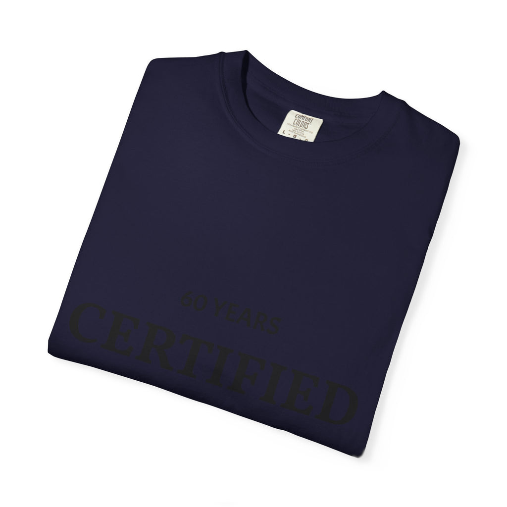 Printify Certified Classic 60 Years T-Shirt, unisex cotton tee featuring vintage 60th anniversary logo and comfortable fit.