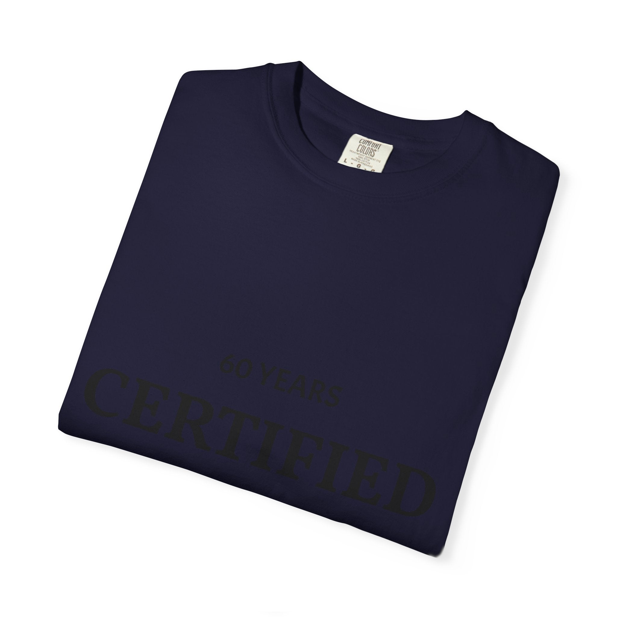 Printify Certified Classic 60 Years T-Shirt, unisex cotton tee featuring vintage 60th anniversary logo and comfortable fit.