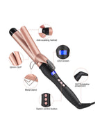 Ceramic curling iron by Trendsi, professional anti-scald fast heating hair styling tool with a barrel for curling hair.