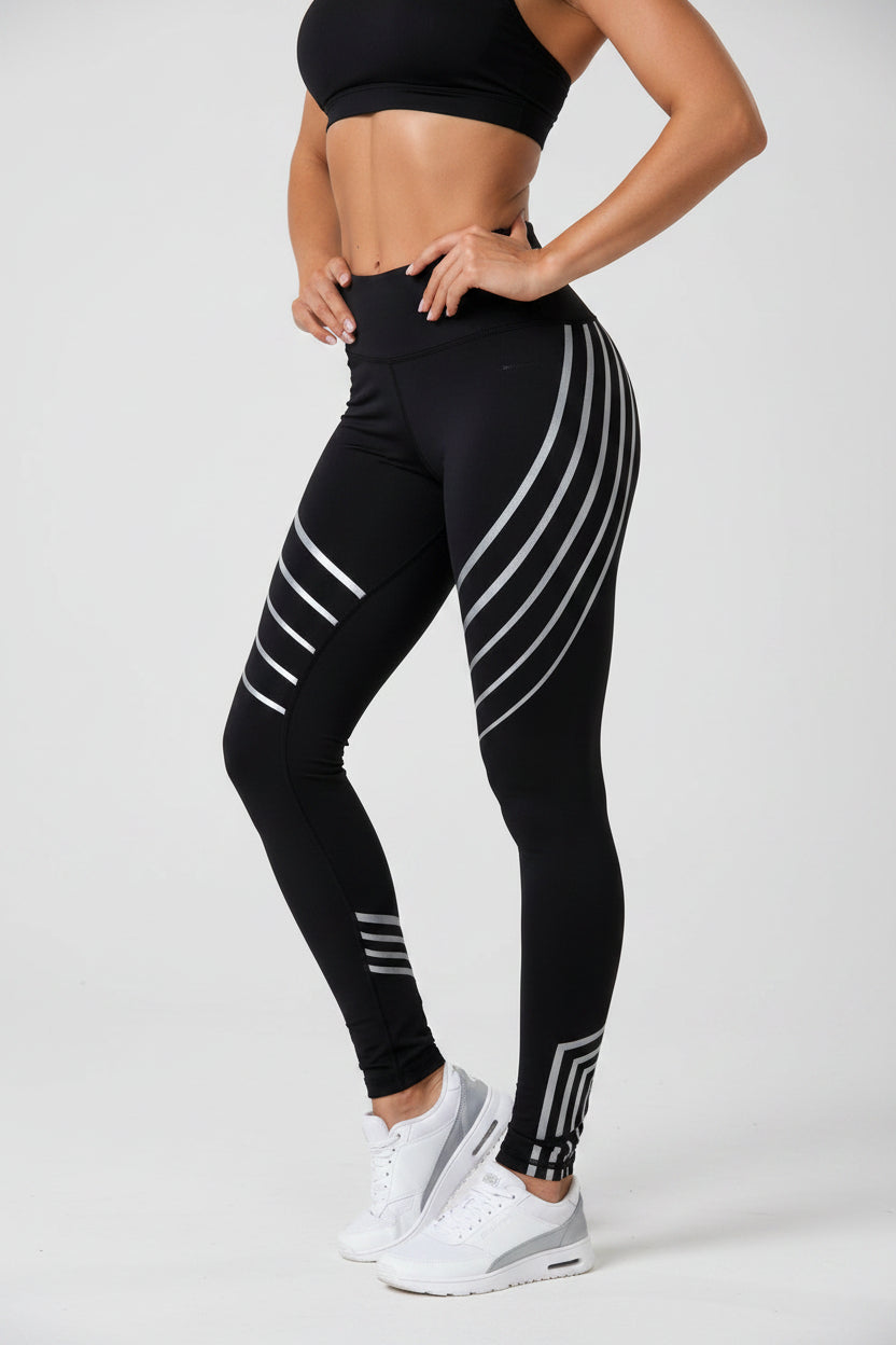 Women’s printed workout leggings by FitiqueFit, slim fit pencil pants designed for activewear, featuring vibrant printed patterns.