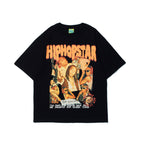 Urban Edge printed T-shirt by FitiqueFit featuring European and American streetwear style in bold graphic design.