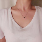 Heart-shaped clavicle chain necklace by LadyShow.Store, simple and stylish jewelry accessory for women.