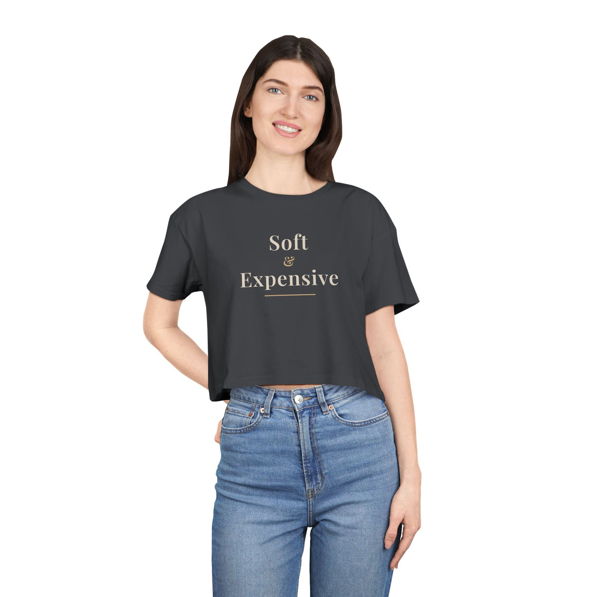 Soft & Expensive Crop Tee | Women's Quiet Luxury Cropped T-Shirt