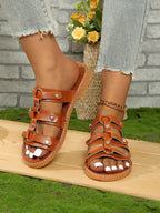 Shopimist open toe flats sandals with minimalist design and thin straps, perfect for casual and summer wear.