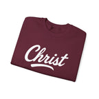 Unisex Christ sweatshirt with Colossians 3:17 inspirational quote, featuring a crewneck design by Wear Your Worship.