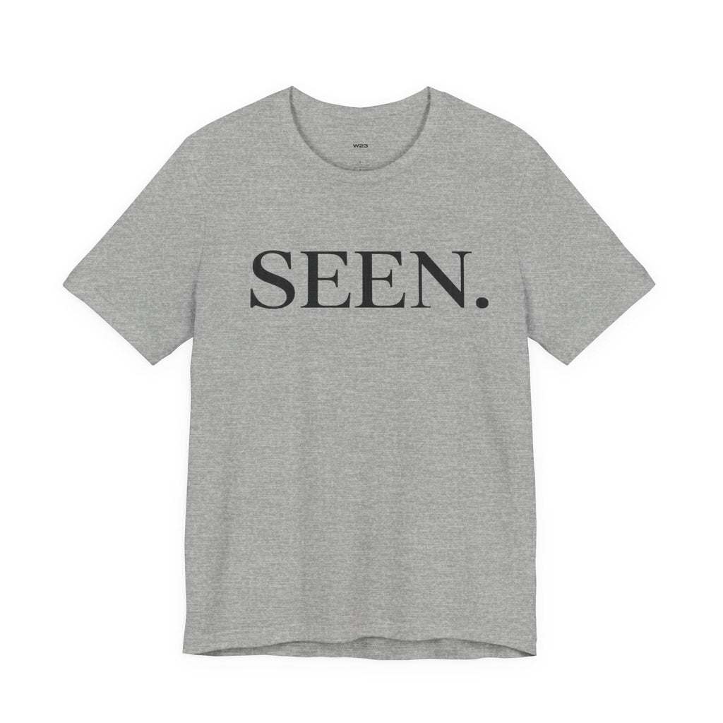 Black minimalist T-shirt from Wear Your Worship's SEEN. Minimalist Tee — Black Ink Edition, featuring simple, stylish design.