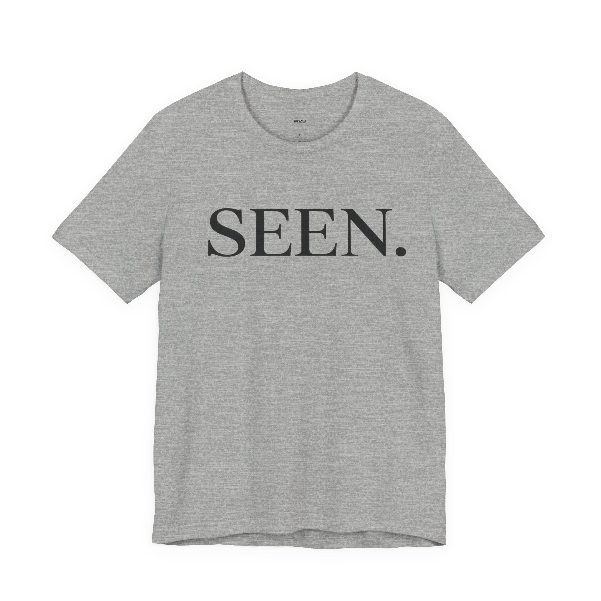 Black minimalist T-shirt from Wear Your Worship's SEEN. Minimalist Tee — Black Ink Edition, featuring simple, stylish design.