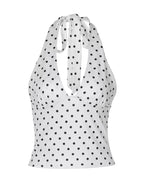 Polka Dot Halter Neck Cami