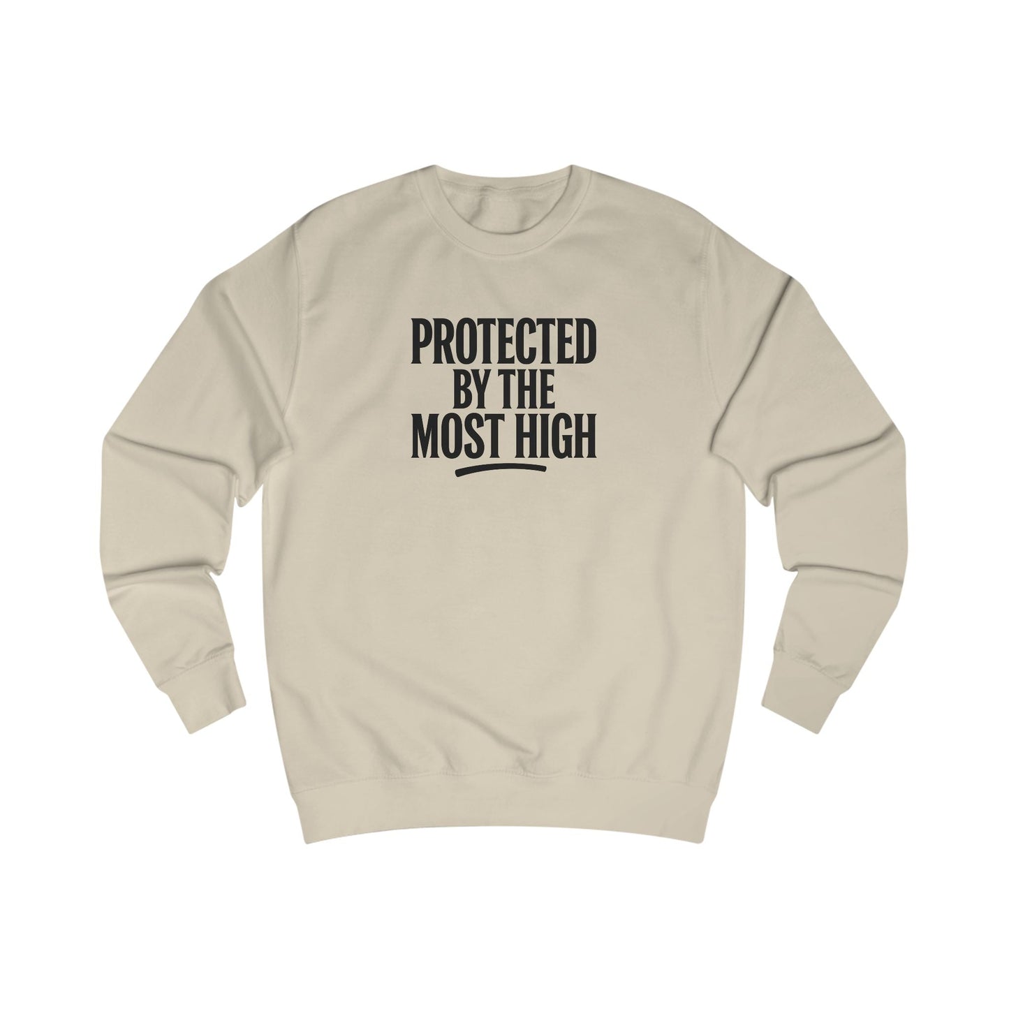 Wear Your Worship Psalm 91 "Protected By The Most High" sweatshirt featuring inspirational crewneck design in soft fabric.