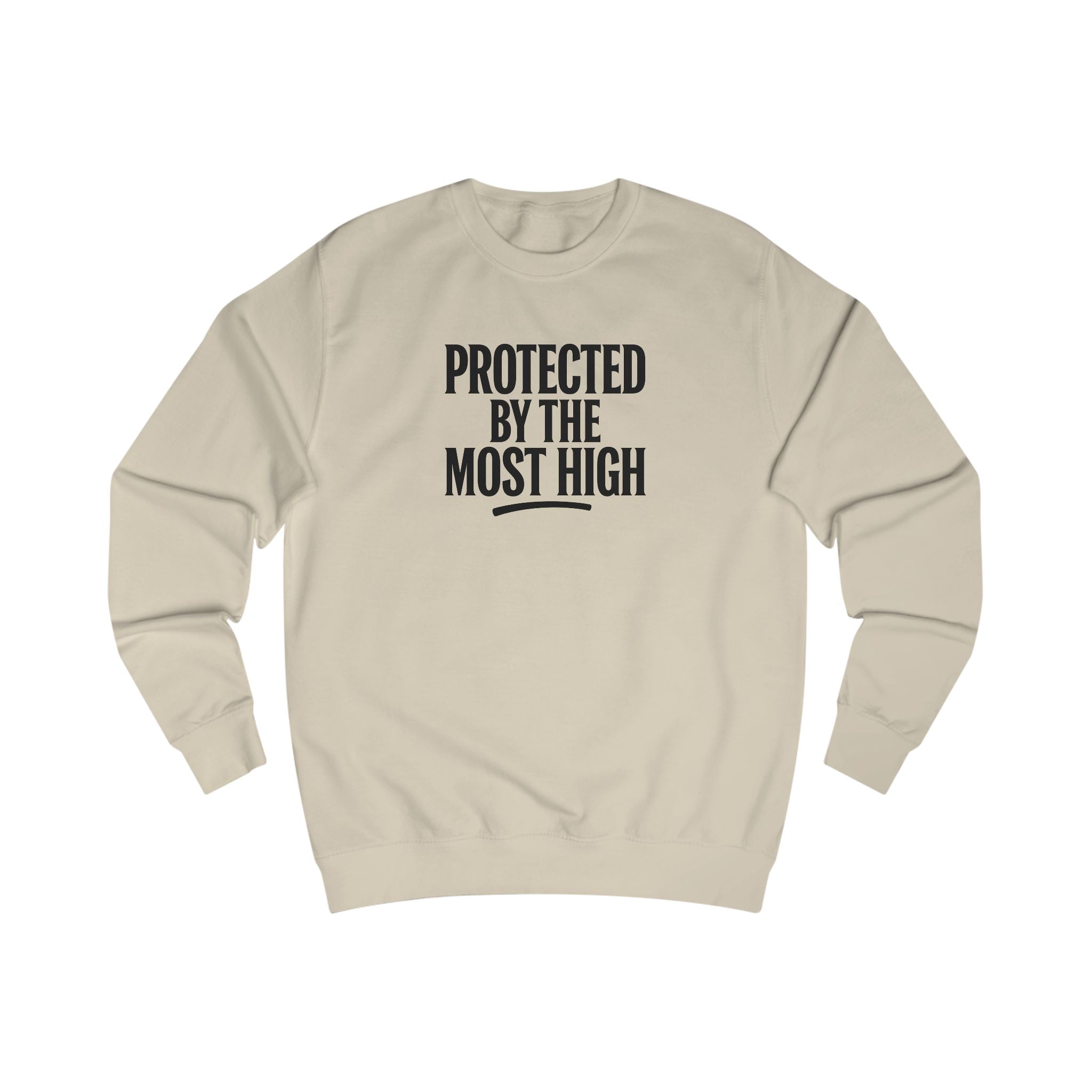 Wear Your Worship Psalm 91 "Protected By The Most High" sweatshirt featuring inspirational crewneck design in soft fabric.