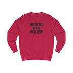 Wear Your Worship Psalm 91 sweatshirt featuring inspirational "Protected By The Most High" text on a cozy crewneck sweatshirt.