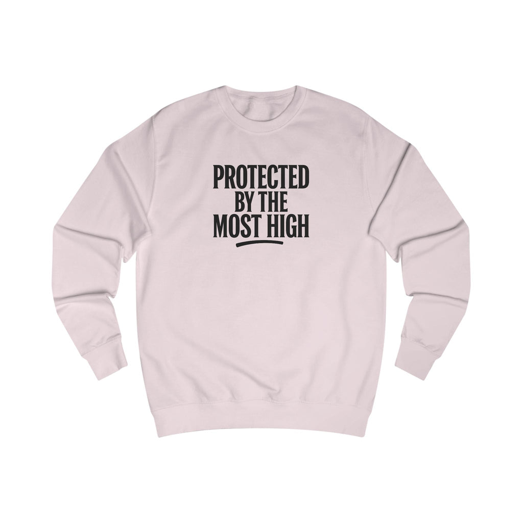 Wear Your Worship Psalm 91 sweatshirt featuring inspirational "Protected By The Most High" crewneck with scripture design.