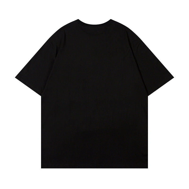 Starry letter printed short-sleeved shirt by eprolo featuring a celestial design and casual fit.