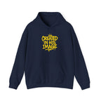 Wear Your Worship Created In His Image hoodie featuring Genesis 1:27 inspirational design, casual pullover for faith-based apparel.
