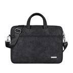 Plush Fashion Hub laptop bag and briefcase with protective sleeve, featuring a sleek, padded design for safe laptop transport.