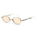 Light-tinted foldable small frame sunglasses for women by Plush Fashion Hub, featuring a luxury style and compact design.