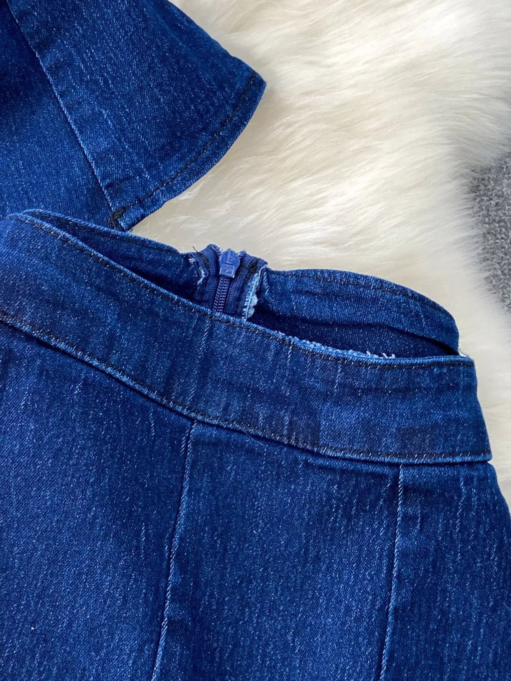 Button detail vest and flare jeans denim set by Shopimist featuring a stylish vest with buttons and wide-leg jeans.
