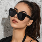 Large oversized women's sunglasses by FitiqueFit with bold, stylish frame and dark tinted lenses for a fashionable eyewear look.