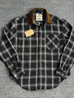 Men's plus size oversized plaid button-up shirt by Shopimist, featuring a casual fit and classic checkered pattern.