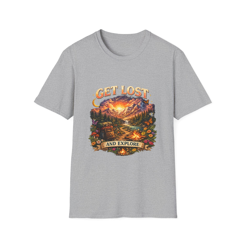 Unisex Softstyle T-Shirt by Printify featuring a comfortable fit and soft fabric, shown in a neutral color with a casual design.