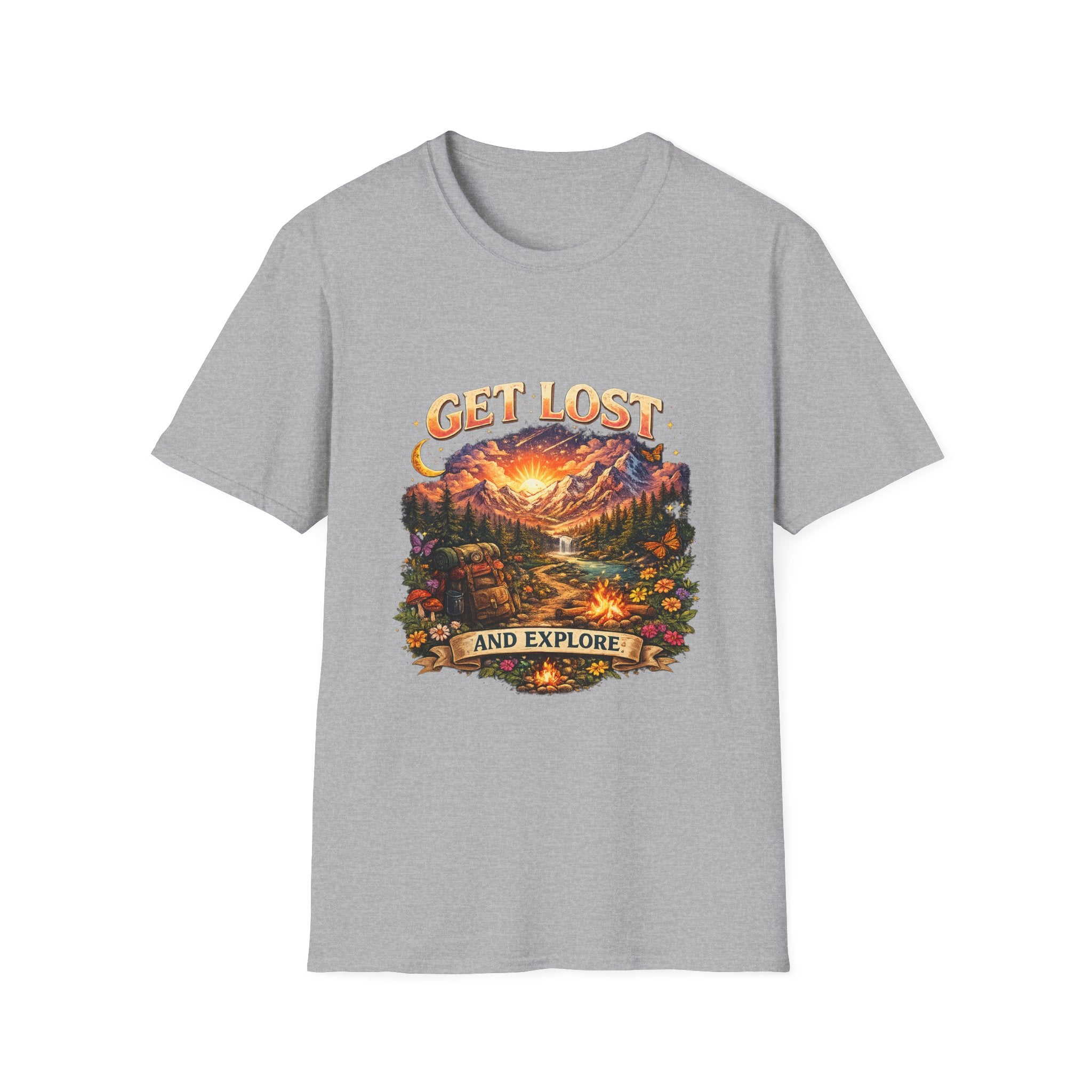 Unisex Softstyle T-Shirt by Printify featuring a comfortable fit and soft fabric, shown in a neutral color with a casual design.