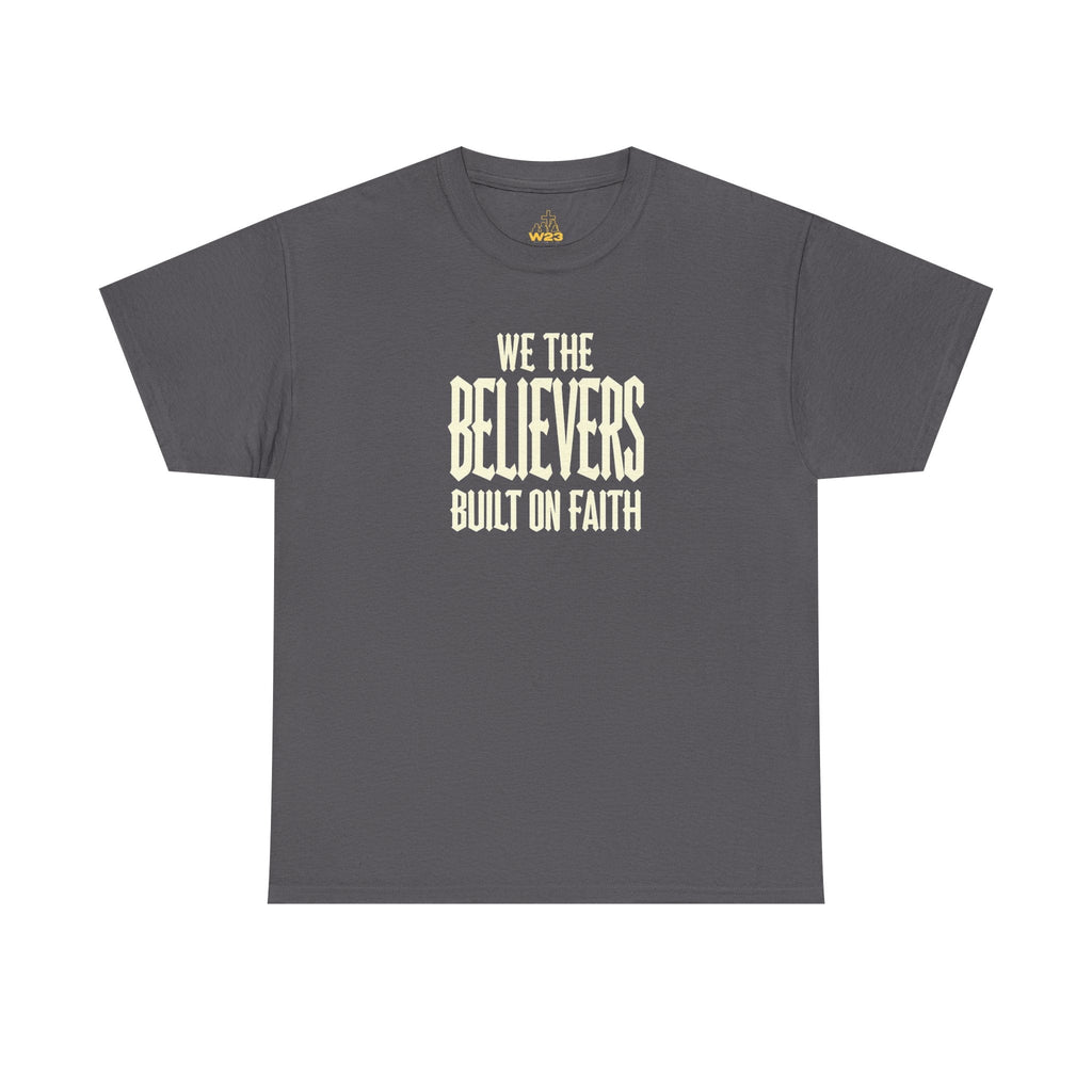 Black We The Believers Christian T-Shirt by Wear Your Worship featuring faith-themed graphic and streetwear style.