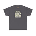 Black We The Believers Christian T-Shirt by Wear Your Worship featuring faith-themed graphic and streetwear style.