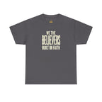 Black We The Believers Christian T-Shirt by Wear Your Worship featuring faith-themed graphic and streetwear style.
