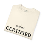Certified Classic 60 Years T-Shirt by Printify, white cotton tee with vintage logo design and 60th anniversary print.