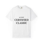 Certified Classic 60 Years T-Shirt by Printify featuring a vintage-inspired design on a casual cotton t-shirt.