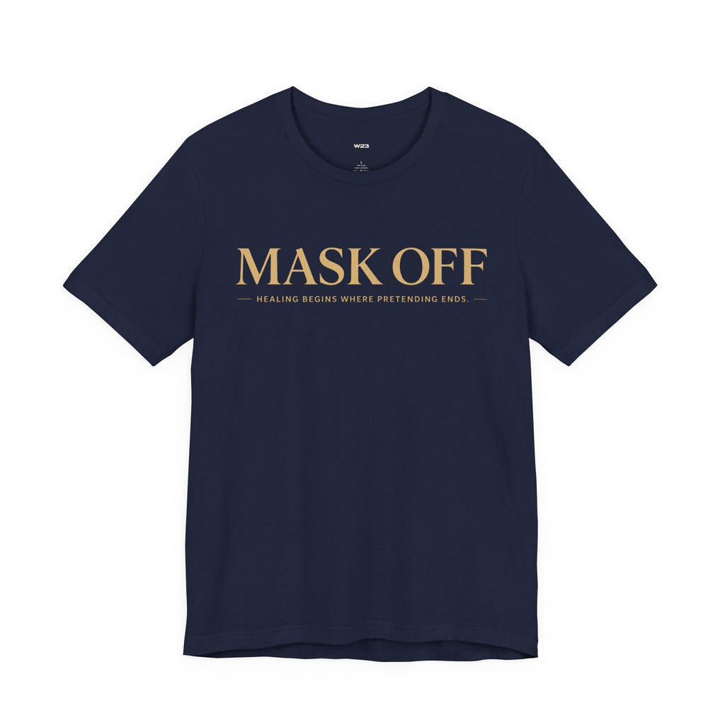 Wear Your Worship Mask Off T-Shirt from the SEEN: Unmasked Collection, featuring a stylish black graphic tee with bold design.