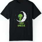 Men's summer streetwear graphic shirt featuring an alien design, casual street style tee by Plush Fashion Hub.