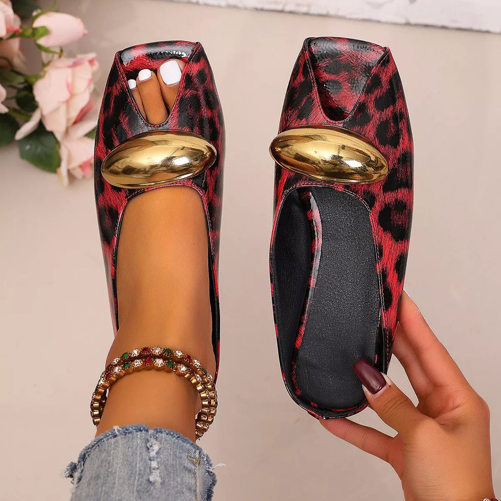 Leopard open toe sandals by Plush Fashion Hub featuring stylish design and comfortable open-toe style for warm weather wear.