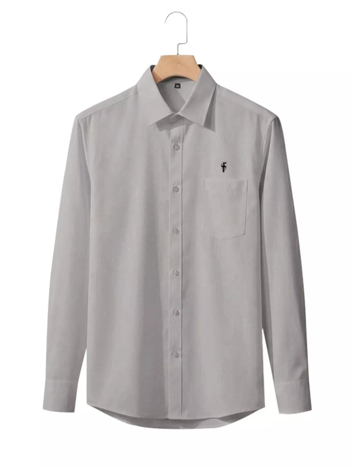 Men's slim fit button-up shirt by Plush Fashion Hub, plus size men's shirt in full size, shown in a stylish, casual design.