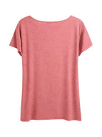 Round neck graphic short sleeve T-shirt by Plush Fashion Hub, casualwear with a printed design on soft fabric.