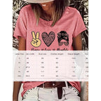 Round neck graphic short sleeve T-shirt from Plush Fashion Hub, casualwear with a printed design on soft fabric.