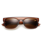 Black bamboo wooden arms sunglasses for men and women, stylish eyewear by FitiqueFit with eco-friendly wooden frame.