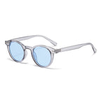Retro round UV400 sunglasses with tinted European-style frames by Plush Fashion Hub, stylish eye wear for sun protection and fashion.