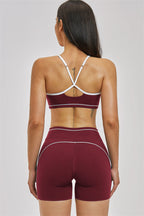 Fitglutes Activewear sports bra and shorts 2-piece set, designed for workout and gym activities, featuring a comfortable fit and athletic style.