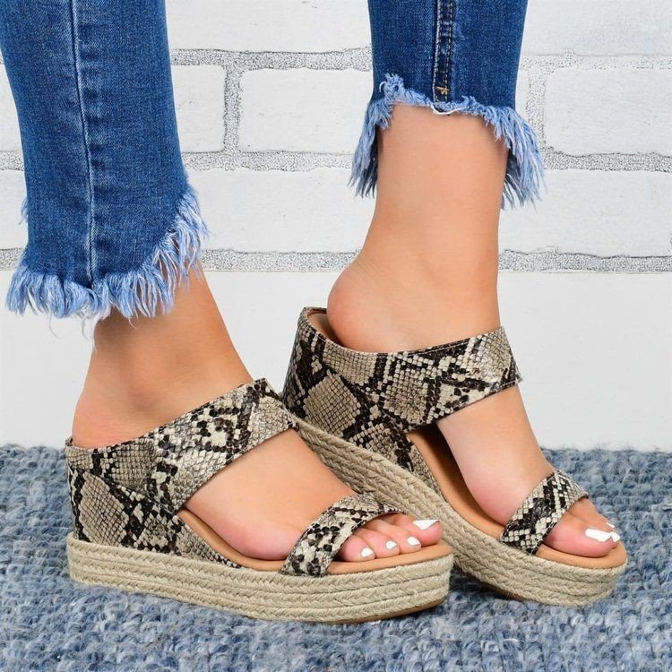 European and American wedge slippers by Plush Fashion Hub featuring hemp rope casual flat sandals for women.