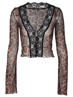 Shopimist lace detail long sleeve top featuring delicate lace accents and a fitted silhouette, perfect for stylish casual wear.
