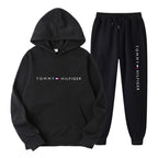 Spring and Autumn Leisure Sports Hoodie Printed Men's Set