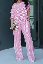 Eprolo asymmetrical off-shoulder two-piece set featuring stylish tops with unique design and modern fashion appeal.