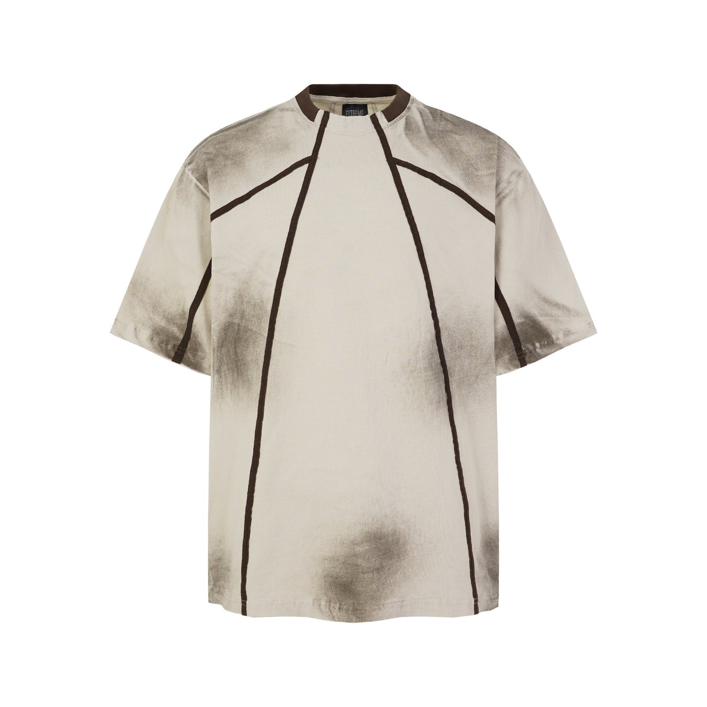 Women’s floral gradient print cotton T-shirt with loose fit and short sleeves by Plush Fashion Hub, shown in a casual style.