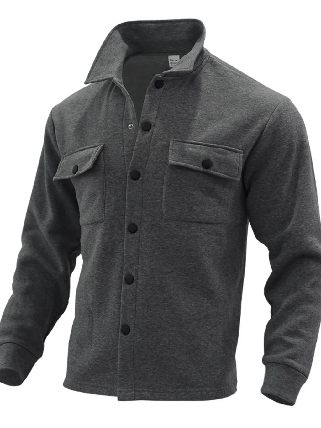 Men's plus size full sleeve button-up jacket by Shopimist, shown in a stylish design with a classic collar and front buttons.