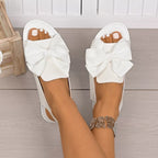 Shopimist bow open toe sandals featuring a stylish design with a bow detail, perfect for casual or dressy summer outfits.