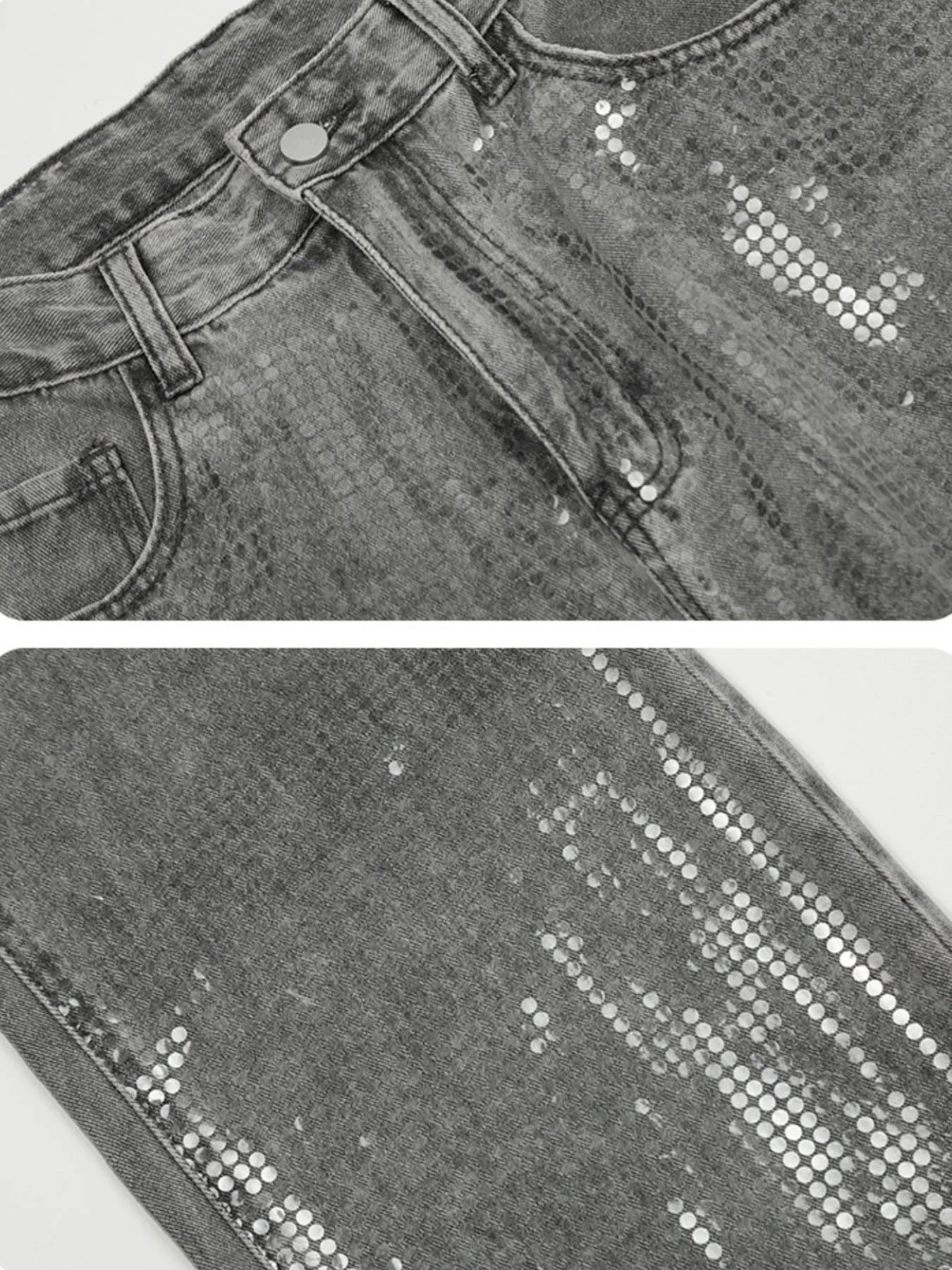 Men's straight-leg denim jeans by Plush Fashion Shop, showing front view with classic blue denim and straight-fit design.