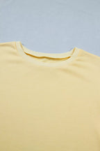Plush Fashion Hub rings half sleeve top and drawstring pants set in stylish design, displayed on a white background.