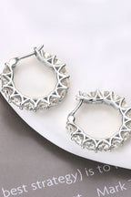 Sterling silver earrings with 7.2 carat moissanite gemstones, elegant jewelry from Shopimist.